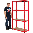 Clarke 6600760 CSM4200/40RP Heavy Duty Boltless Shelving (Red)