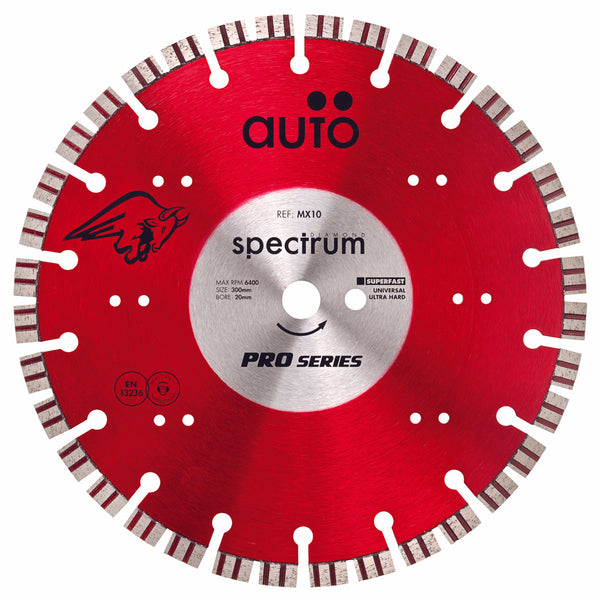 OX Tools OX-MX10-300/20 Spectrum Pro Laser Turbo Universal Diamond Blade - 300/20mm