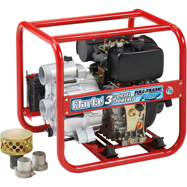 Clarke 7230179 WPDT75 3" Diesel Powered Full-Trash Water Pump