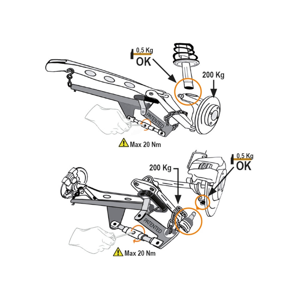 BETA 15670001 1567-LEVER FOR REMOVING WISHBONE HEADS