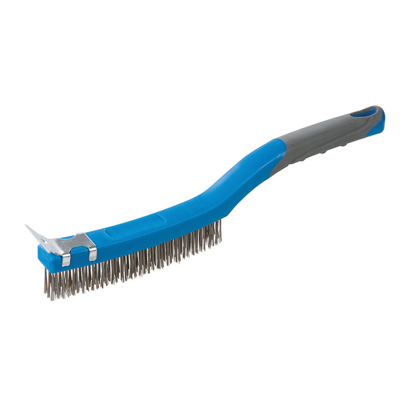 Silverline 156914 Stainless Steel Wire Brush with Scraper
