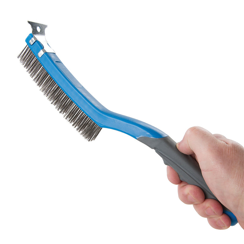 Silverline 156914 Stainless Steel Wire Brush with Scraper