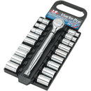Clarke 1700758 PRO352 19 Piece _" Drive AF/Metric Socket Set