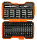 Bahco 59/S100BC 1/4" Bit Set for Slotted/Phillips/Pozidriv/Hex/ TORX®/TORX® Tamper/Robertson Screw - 100 Pcs