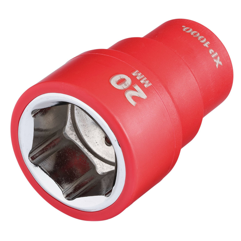 Draper 17662 XP1000¨ VDE Socket, 3/8" Sq. Dr., 20mm