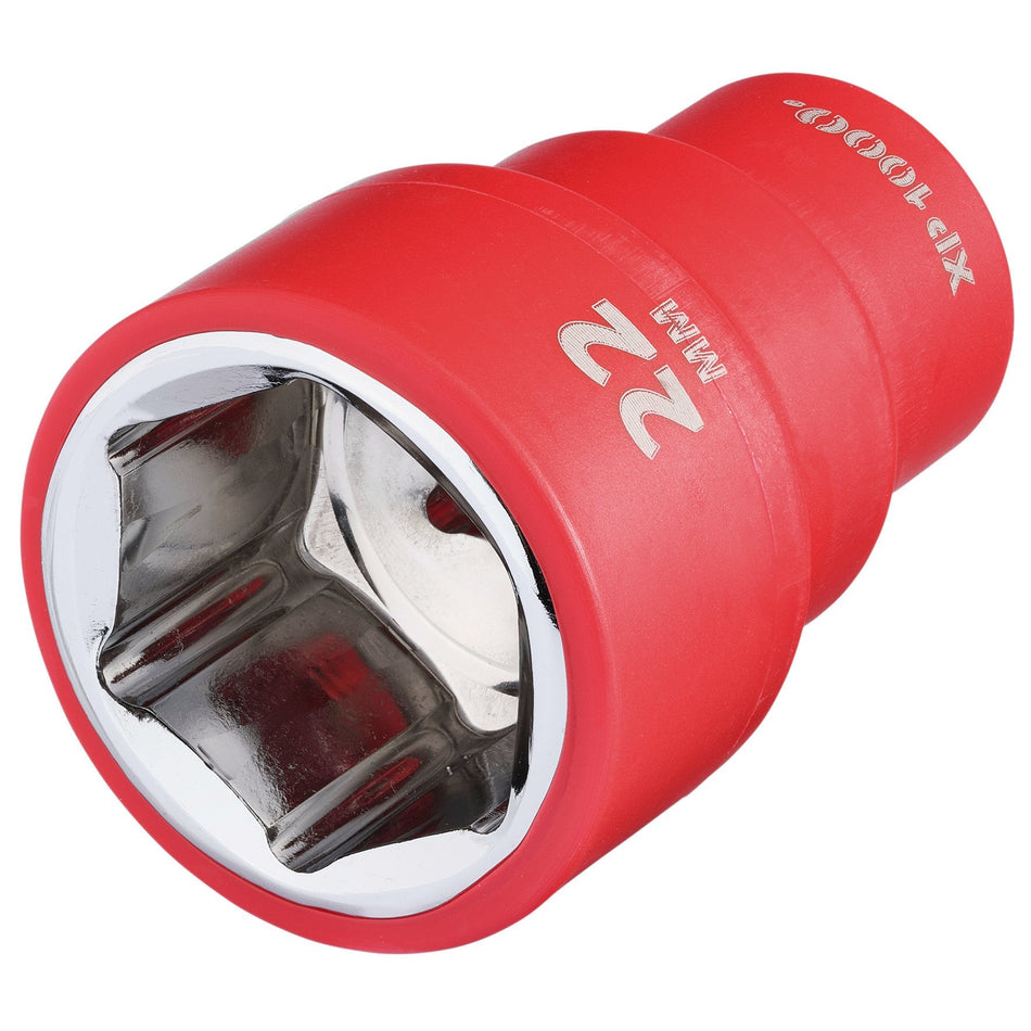 Draper 17663 XP1000¨ VDE Socket, 3/8" Sq. Dr., 22mm