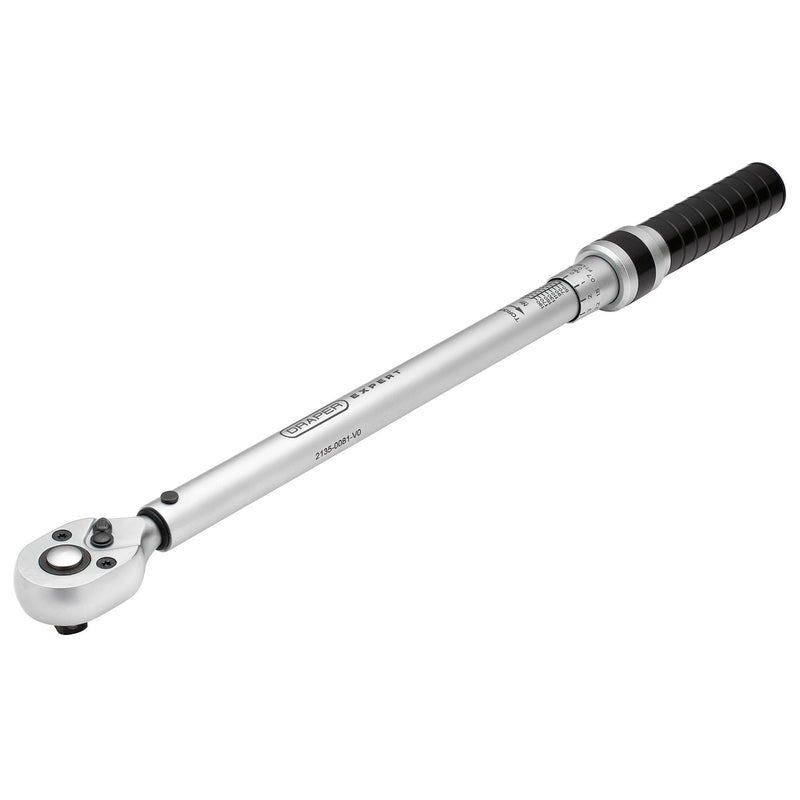 DRAPER 17738 Draper Expert Ratchet Torque Wrench, 1/2" Sq. Dr., 40-200Nm
