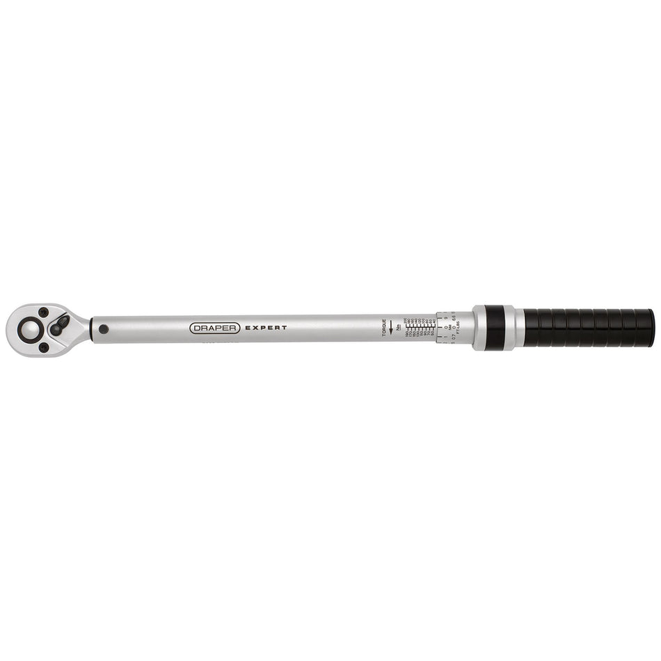 DRAPER 17738 Draper Expert Ratchet Torque Wrench, 1/2" Sq. Dr., 40-200Nm