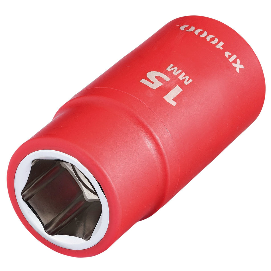 Draper 17762 XP1000¨ VDE Socket, 1/2" Sq. Dr., 15mm