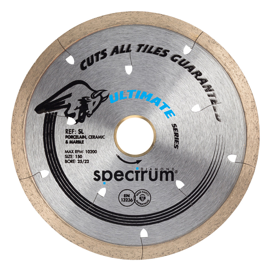 OX Tools OX-SL150/25/22 Spectrum Ultimate Dia Blade - All Tiles Guaranteed - 150/25.4/22.23mm