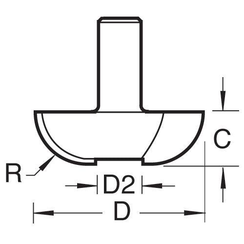 Trend Tools 18/21X1/2TC Radius Panel Raiser Cutter 14Mm Radius