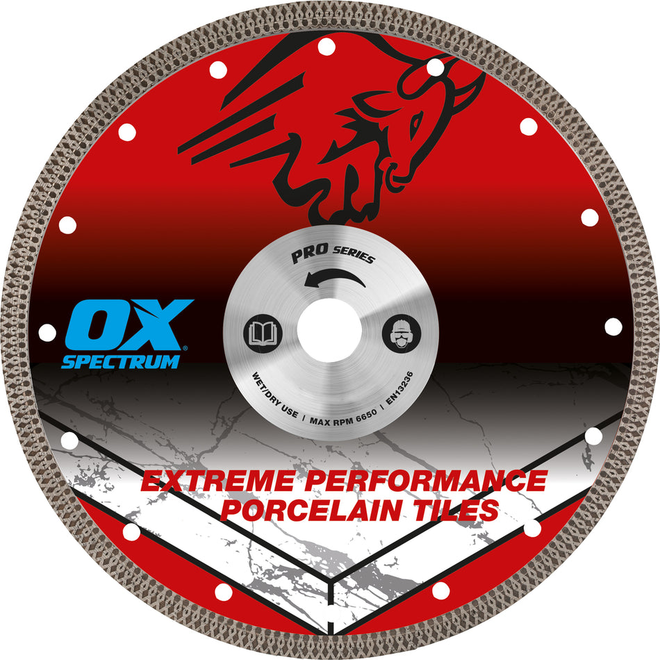 OX Tools OX-2CM-250/25 2CM Porcelain Cutting Blade - 250/25.4mm
