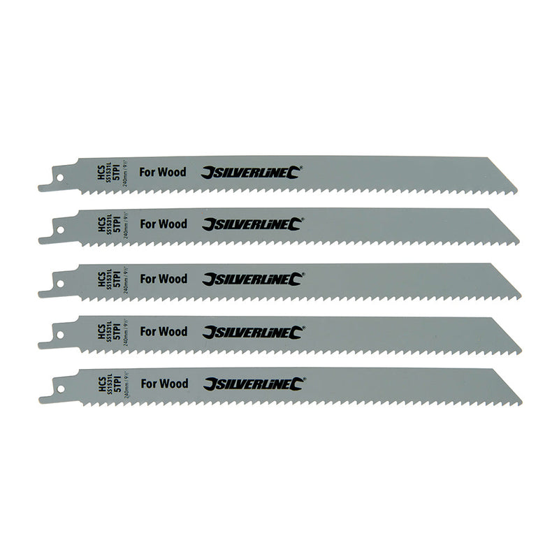 Silverline 196500 Recip Saw Blades for Wood 5pk
