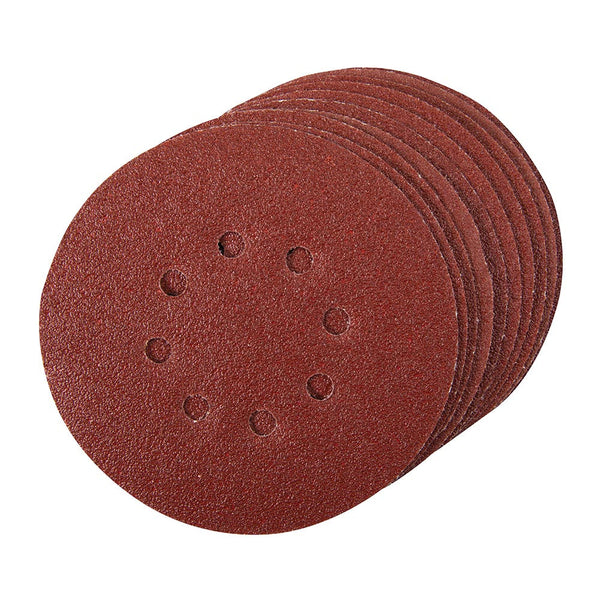 Silverline 196571 Hook & Loop Discs Punched 150mm 10pk