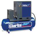 Clarke 2456585 CXR15RD 53cfm 270 Litre 15HP Industrial Screw Compressor with Air Receiver & Dryer (400V)