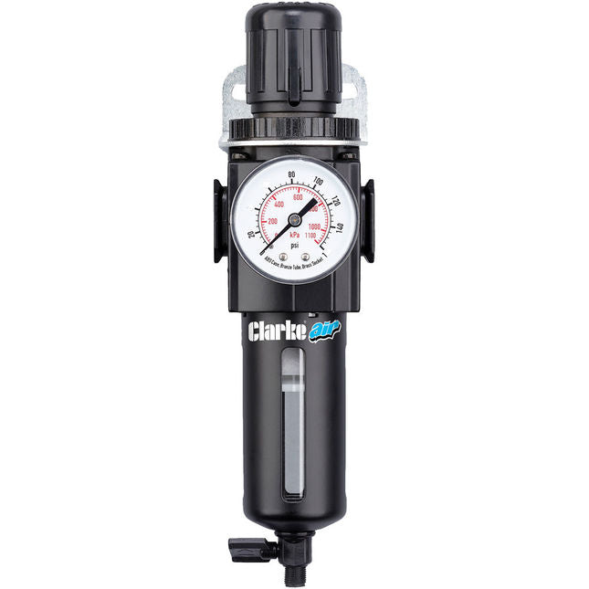 Clarke 3120510 CAT193 3/8" Intermediate Airline Filter/Regulator with Gauge