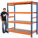 Clarke 6600730 CS41000BO Heavy Duty Boltless Shelving (Blue & Orange)