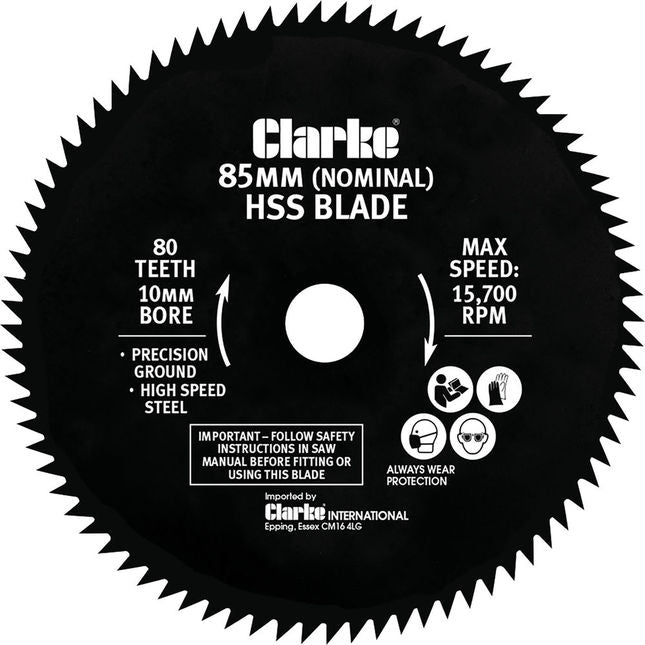 Clarke 6460237 85mm HSS Blade for CPS85