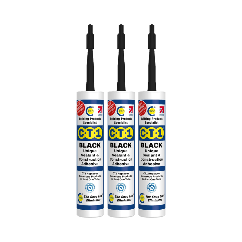 CT1 Black Sealant & Adhesive Tribrid Multi-purpose Sealant, 290ml 1/2/3/6/12 Pack