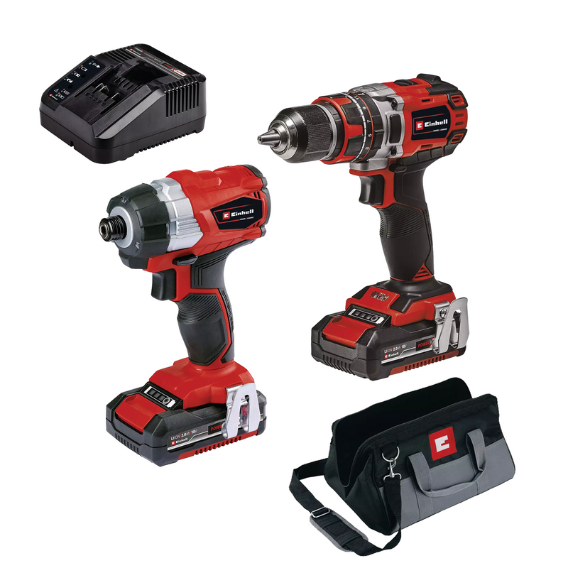 Einhell 4514209 TP-18V Twin Pack BL 2x 2Ah Batteries and Charger