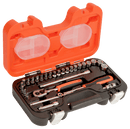 Bahco S290 1/4" Square Drive Socket Set with Metric Hex Profile and Ratchet/Socket Drivers