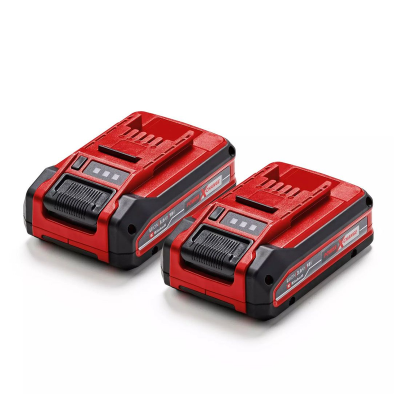 Einhell 4511631+4514095 Power X-Change Plus 18v 3.0Ah Battery Twin Pack with Charger