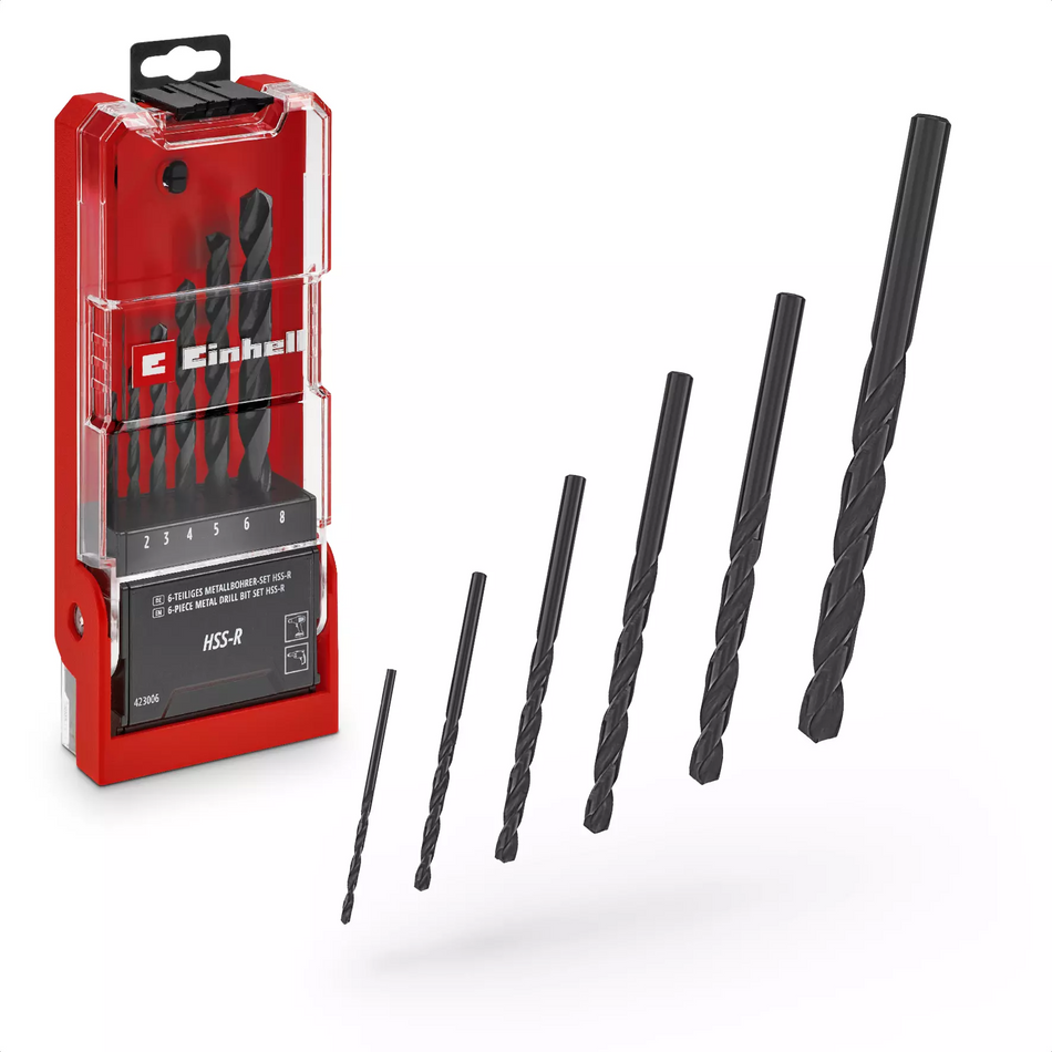 Einhell 49423006 Drill Case HSS-R Black 6pcs