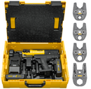REMS 578100 Mini-Press 22V ACC Set M 15-22-28-35 L-Boxx +2x 2.5Ah Batteries