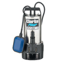 Clarke 7236050 PSSV2A 1_" 900W 208Lpm 8m Head Stainless Steel Submersible Dirty Water Pump with Float Switch (230V)