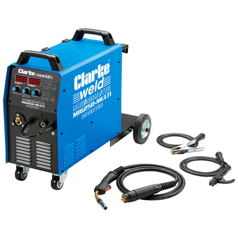 Clarke 6015607 220A MIG/MMA/TIG Inverter Welder -  MIG250MULTI