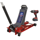 Sealey 2001LERECOMBO 2.2 Tonne Trolley Jack & 18V Cordless Impact Wrench - Red