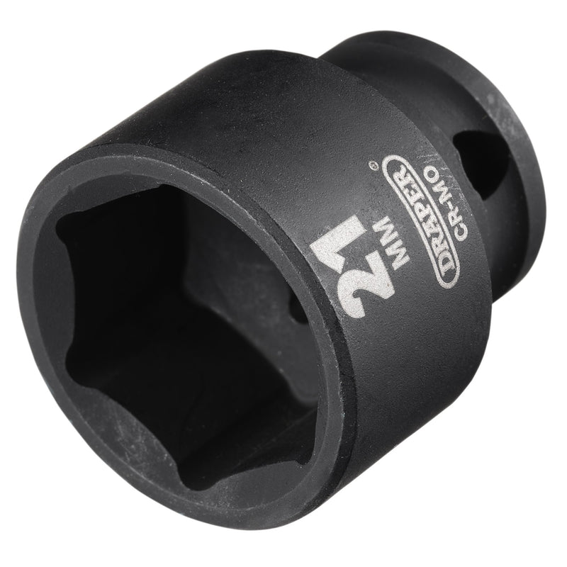 Draper 20169 Draper HI-TORQ Metric Impact Socket, 3/8" Sq. Dr., 21mm