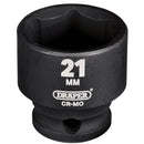 Draper 20169 Draper HI-TORQ Metric Impact Socket, 3/8" Sq. Dr., 21mm