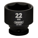 Draper 20171 Draper HI-TORQ Metric Impact Socket, 3/8" Sq. Dr., 22mm