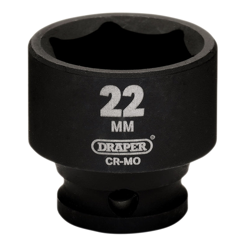 Draper 20171 Draper HI-TORQ Metric Impact Socket, 3/8" Sq. Dr., 22mm