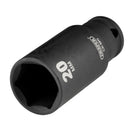 Draper 20176 Draper HI-TORQ Metric Deep Impact Socket, 3/8" Sq. Dr., 20mm