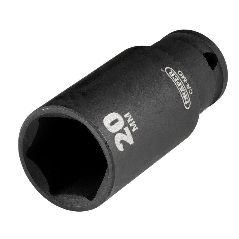 Draper 20176 Draper HI-TORQ Metric Deep Impact Socket, 3/8" Sq. Dr., 20mm