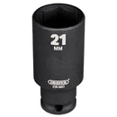 Draper 20177 Draper HI-TORQ Metric Deep Impact Socket, 3/8" Sq. Dr., 21mm