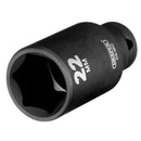 Draper 20180 Draper HI-TORQ Metric Deep Impact Socket, 3/8" Sq. Dr., 22mm