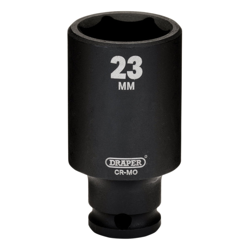 Draper 20181 Draper HI-TORQ Metric Deep Impact Socket, 3/8" Sq. Dr., 23mm