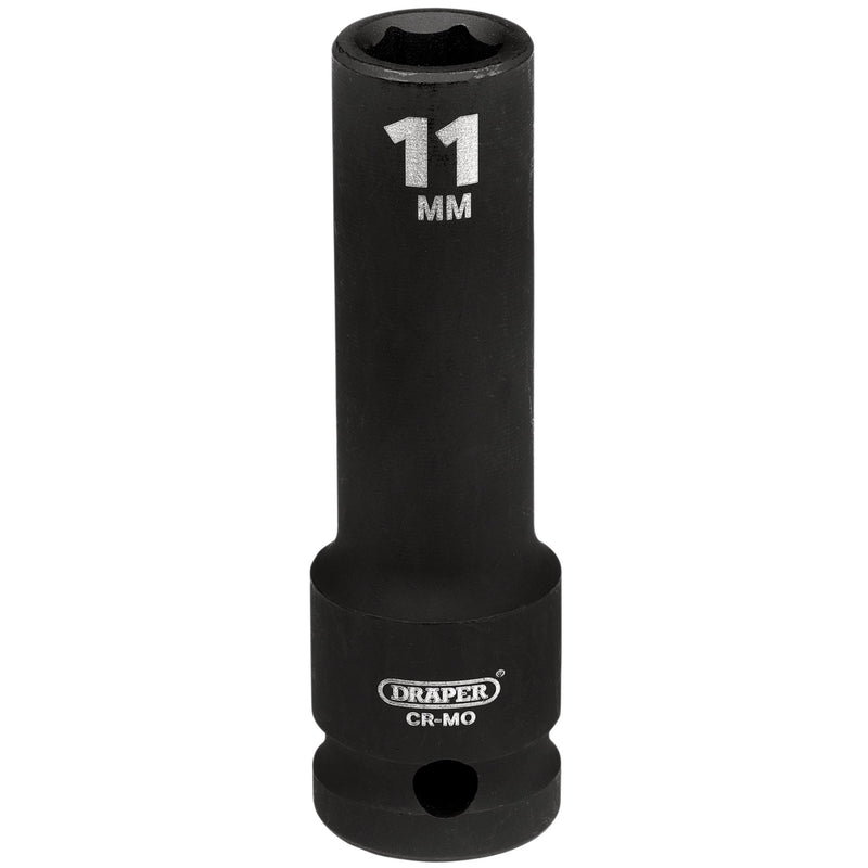 Draper 20190 Draper Hi-TORQ Deep Impact Socket, 1/2" Sq. Dr., 11mm
