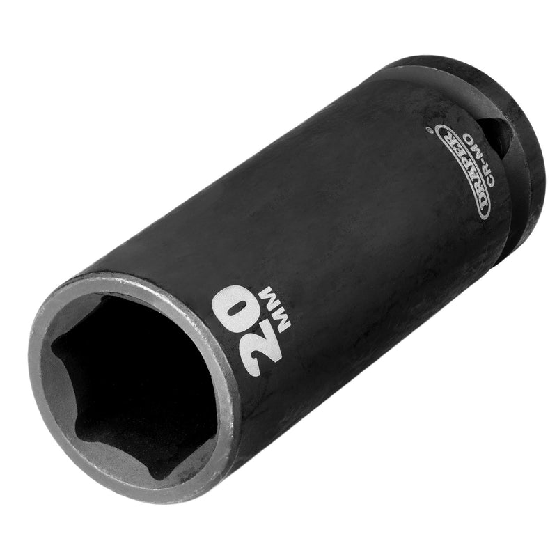 Draper 20191 Draper Hi-TORQ Deep Impact Socket, 1/2" Sq. Dr., 20mm