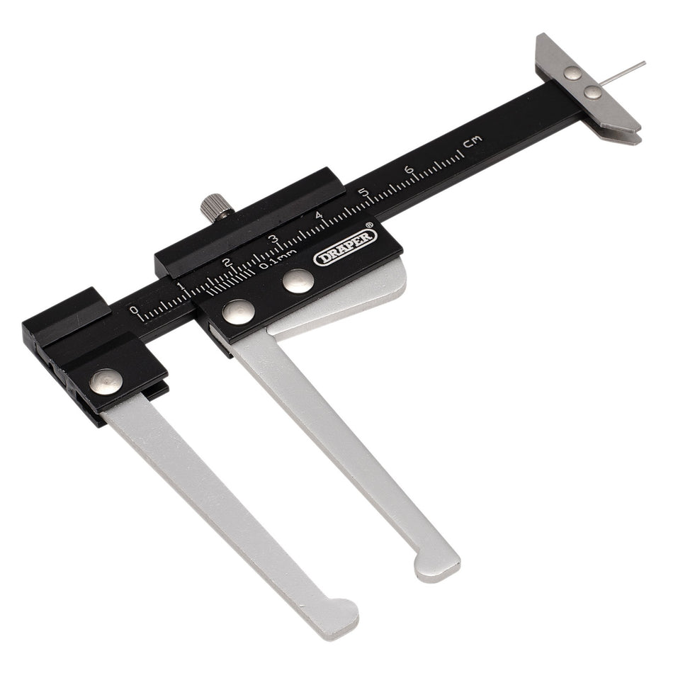 Draper 20219 Brake Disc Caliper with Tread Depth Gauge, 0-60mm