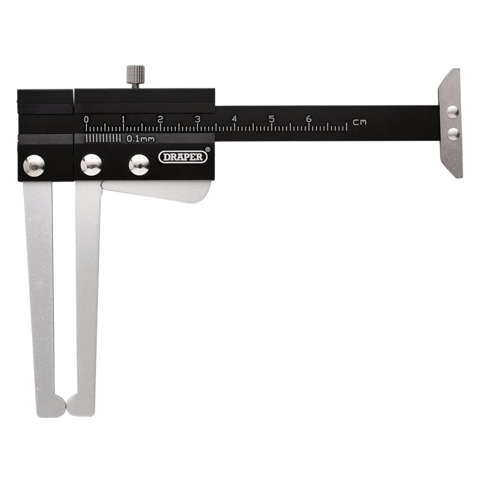 Draper 20219 Brake Disc Caliper with Tread Depth Gauge, 0-60mm