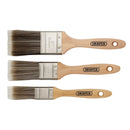Draper 20439 Wood Handle Paint Brush Set (3 Piece)