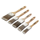 Draper 20445 Wood Handle Paint Brush Set (5 Piece)