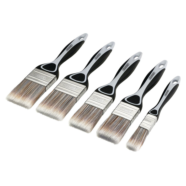 Draper 20618 Soft Grip Flat Paint Brush Set (5 Piece)