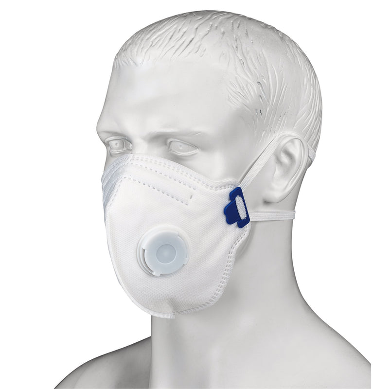 Draper 21244 FPP3 NR Vertical Fold Flat Face Masks with Valve (Pack of 10)