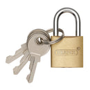 Draper 21725 Brass Cylinder Padlock, 20mm