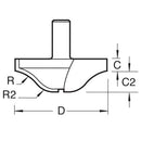 Trend Tools 22/1X1/2TC Flat Roman Ogee Cutter